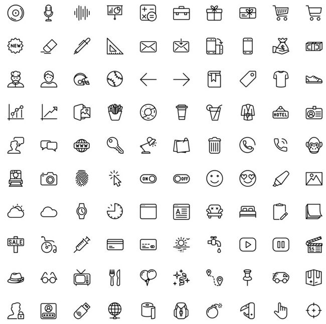 100 Line and Solid Icons